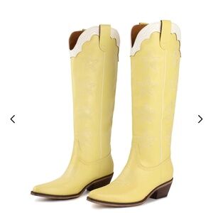 Marfa Boots Yellow with Stars